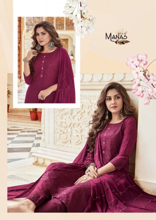 Manas Schiffli Vol 9 Rayon Designer Eork Readymade Suit